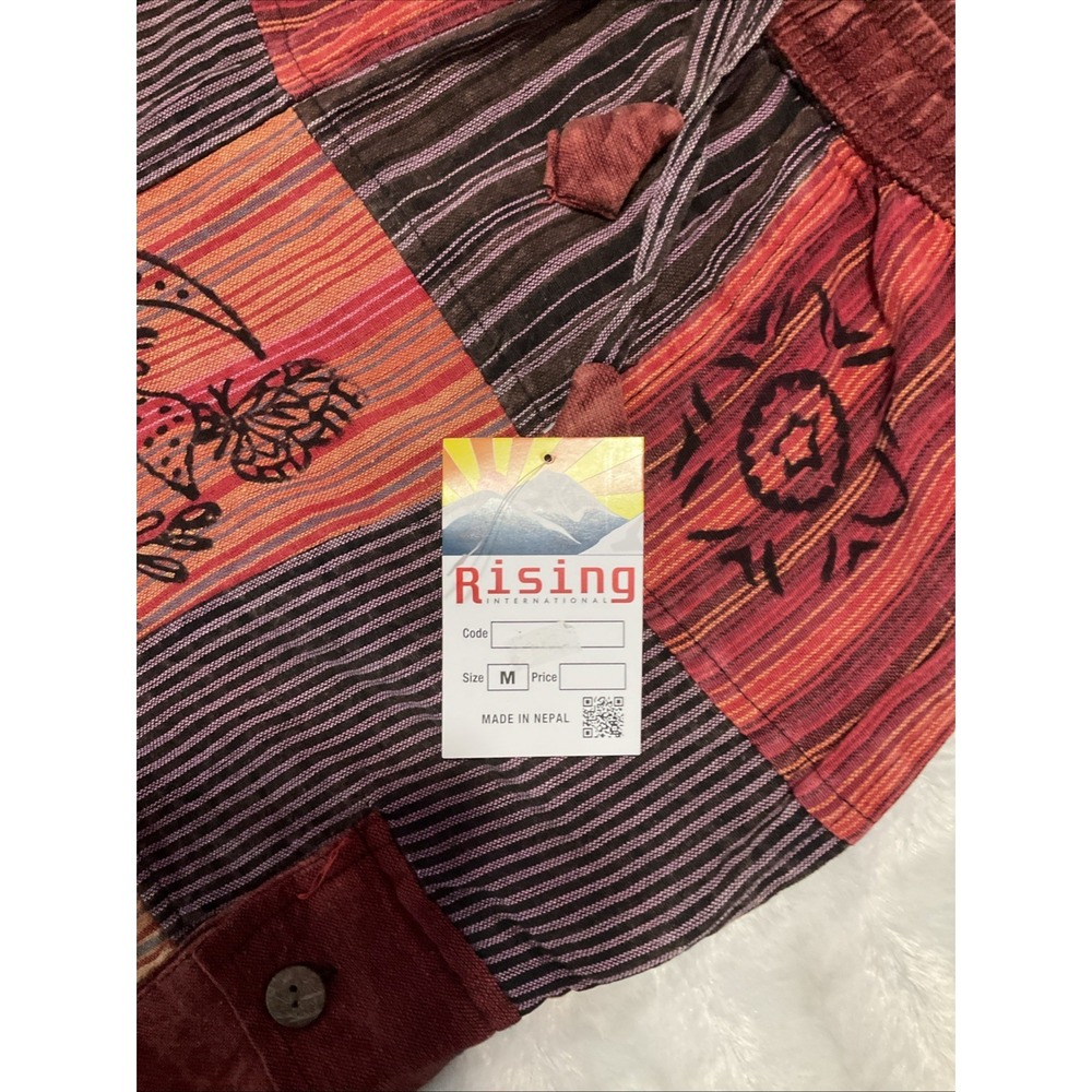 Rising Women's Medium Multicolored Boho Hippie Festival Joggers Patchwork NWT - Picture 7 of 11